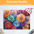500 Piece Puzzle for Adults - Flowers Recycled Cardboard Jigsaw for Family Activity - Great Gift Idea
