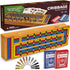 Set 4 24 Cribbage Board Game with Storage Wooden Track Cribbage Board for Players with Metal Pegs & Playing Cards