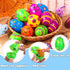60 Pack 2.4 Inch Plastic Printed Easter Eggs, Fillable Empty Eggs Bulks for Easter Eggs Hunt, Easter Basket Stuffers