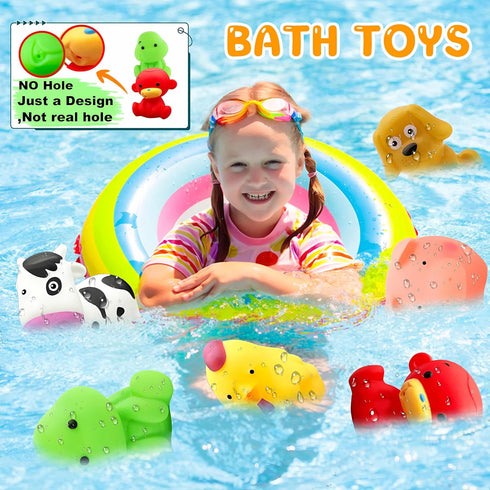 Bathtub Toys for Toddlers 1-3, Mold Free No Hole Baby Bath Toys for Age 1-6, Shower Gifts
