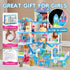 Seifar Girls,10 3 4 5 6 7 8 9 10 Doll House for Rooms Blue House Toy with Doll Figures, Puppies, Lights, Furnitures