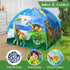 W&O Dino Paradise Super Dome - Dinosaur Tent with Roar Button and LED Lights for Kids Aged 3-12, Indoor & Outdoor Fun