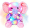 Hopearl LED Plush Elephant Colorful Lighting Up Stuffed Animal Elephish Floppy Night