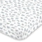 NoJo Super Soft Grey, White & Aqua Sloth Fitted Crib Sheet, Grey,