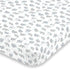 NoJo Super Soft Grey, White & Aqua Sloth Fitted Crib Sheet, Grey,