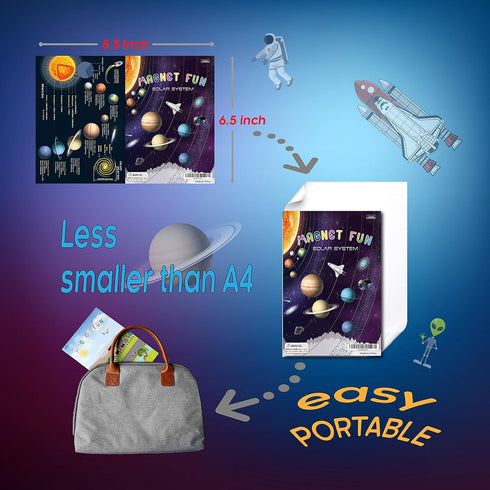 39 Pcs Magnetic Portable Playboard Solar System Planet Educational Teaching Playset