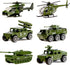 Die-cast Military Vehicles - 6 Pack Assorted Alloy Metal Army Vehicle Models, Mini Army Toy Playset for Kids