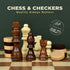 15-Inch Magnetic Chess Set - 2 in 1 Chess and Checkers Board Game for Adults and Kids, Tournament Chessboard