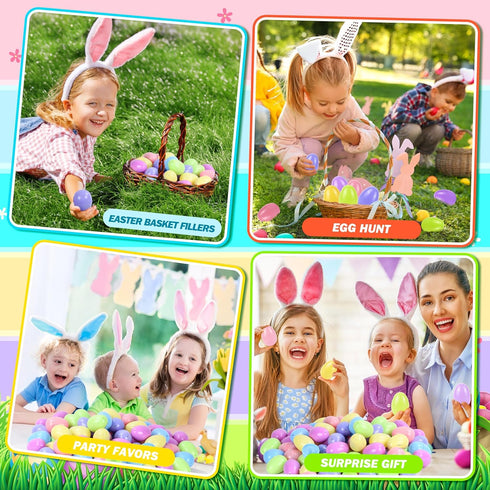 OCTERIC 512Pcs 2.3" Easter Eggs, Fillable Pastel Colors Plastic Easter Eggs Empty for Easter Hunt, Easter Basket