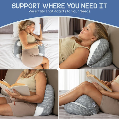 Plus Sized Pregnancy Pillow for Sleeping - Belly, Hip, Back Support for Pregnant Women -Maternity Wedge Pillow