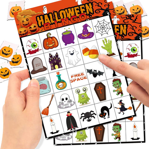 40 Players Halloween Bingo Game Cards, Hallowmas Goodie Bags Stuffers for Kids Holiday Party Supplies