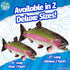 Fishing Stuffed Animal - Sockeye Salmon Trout Bass Plush Toy for Kids, 14" Rainbow Trout Gift