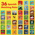 Hebayy 36 Pairs Animal Matching Game - 72PCS Spanish Flashcards, Educational Learning Toys for Preschool 4-6 Years