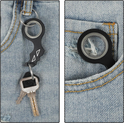 Spinner Keychain Fidget Toy for Adults, Portable Keyring Spinner for Teens and Adults