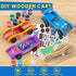 Klever Kits 4 DIY Wooden Race Cars, Build & Paint Your Own Craft Kit, Easy to Assemble Birthday Presents for Kids