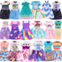 Miunana 21 PCS 5.3 Inch Girl Doll Clothes Dress Outfits and Shoes for Girl Doll Clothing with 4 Pairs of Shoes for 4-6 Inch Girl Dolls Clothes and Accessories Doll Top and Pants
