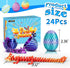 24PCS 3D Set, Printed Dragon Eggs, Articulated Fantasy Animal Fidget Toys Collectible Figurines for Kids Birthday