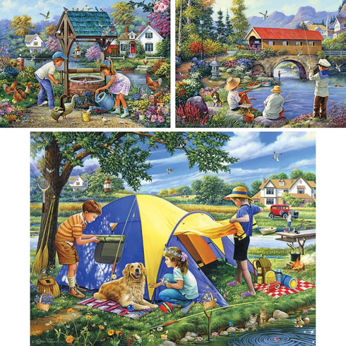 Bits and Pieces Value Set of Three (3), 300 pc Jigsaw Puzzles for Adults by Artist Oleg Gavrilov
