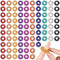 200 Pcs Acupressure Rings Fidget Spiky Sensory Finger Massager Ring Stress Relief