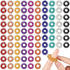 200 Pcs Acupressure Rings Fidget Spiky Sensory Finger Massager Ring Stress Relief