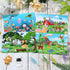 Spakon 32 Sheets Scene Stickers for Kids - DIY Animal Mix and Match Stickers for Birthday Party Favor.