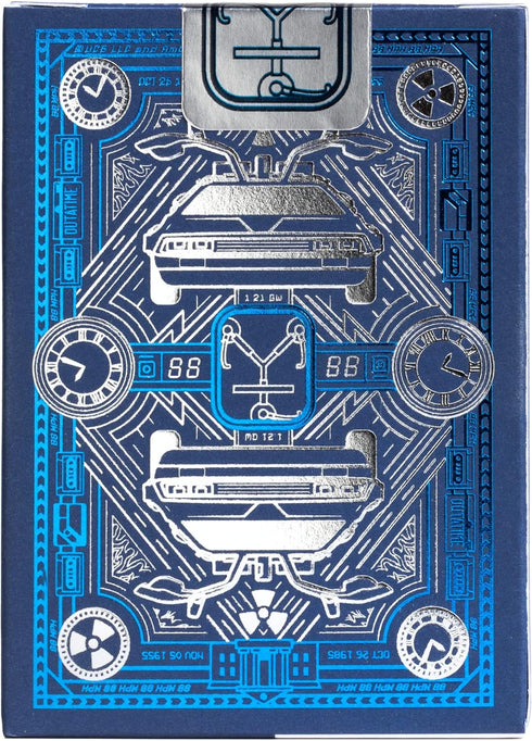 Bicycle Back To The Future Playing Cards - 1 Pack, Premium, Foil, Metallic, Blue