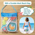 Set 17 Set) Sawaruita Beach Toys for Kids - Sand Toys Includes Collapsible Bucket Shovel and Mesh Bag PCS, Toddlers