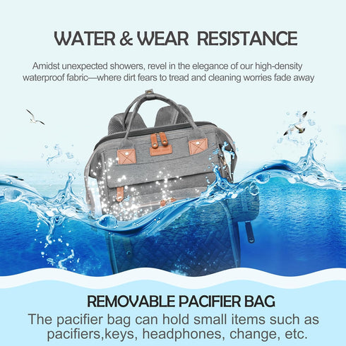 CESAILT Backpack Mommy Backpack Diaper Bag with Changing Station, Multifunction Travel Baby Bag, Waterproof Baby Tote