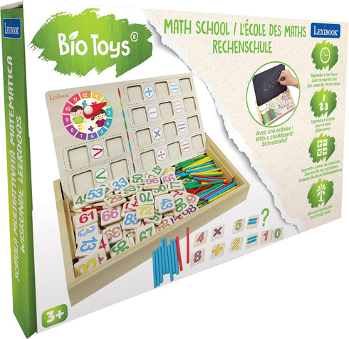 Lexibook Bio Toys Math School, Wooden Activity Box for Counting, Preschool Educational Toy for First Awakening