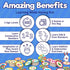 Active Learning Who’s Counting Game - 81 Oversized Number Cards for Addition Subtraction, Multiuse Games for Ages 3-5+
