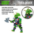 Saurozoic 6 Inch 1:12, 8+ Boss Fight Studio Warrior Triax Skiver Futuristic, Armored Dinosaur Hero Highly Articulated