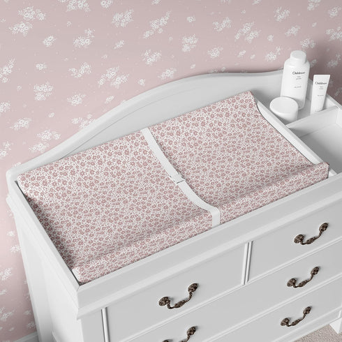 2-Pack Baby Changing Pad Cover for Girls (Antique Rose) - Premium Fitted Sheets Baby Diaper Changing Table Cover