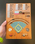 CBLKUS Baseball Dice Board Game,Fun Board Game with Dice,Wooden Baseball Games for Family,Party and Holiday