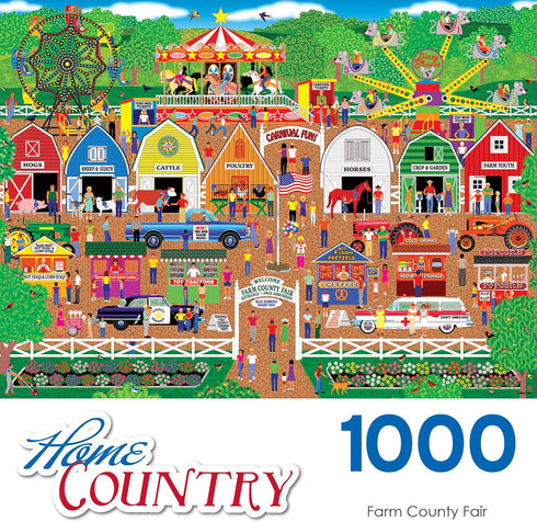 Country County 1000 RoseArt - Home - Farm Fair - Piece Jigsaw Puzzle for Adults