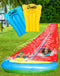 JAMBO 24Ft XL Slip Splash and Slide - Heavy Duty Lawn Water Slide with Inflatable Crash Pad and 2 Bodyboards