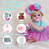 Milidool 22 Inch Reborn Baby Girl Doll, Realistic Weighted Doll with Feeding Toy Accessories Set - Great Gift for Kids
