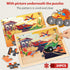 Box(12.2*9.4 24 3-5, 4-6, SYNARRY Large Wooden Monster Truck Puzzles for Kids Gift in), Piece Puzzles for Toddlers Wood