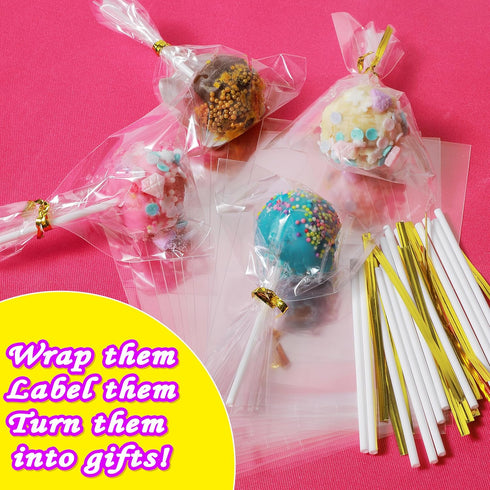 Sets Cake Pop Kit,Kids Baking for Kids,Lollipop Making Kit for Girls,Chocolate and Cupcake Making Includes Silicone
