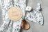 Miaoberry Organic Muslin Swaddle Blankets - Matching Hat and Wooden Hello World Newborn Sign, Eucalyptus Photography