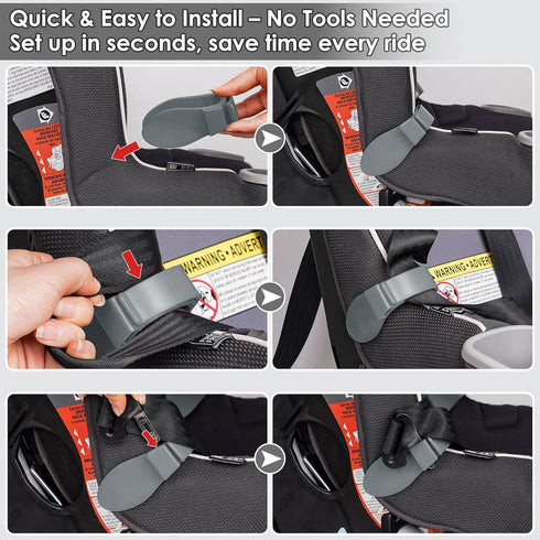 Micutapsino Harness Strap Organizer for Car Seats with Anti-Slip Silicone Pads Speeds Up Buckling Original Invention