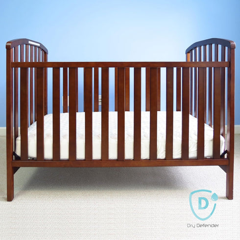 (28" 52" 7") Organic Cotton Waterproof Fitted Crib Pad - Natural Baby Crib Mattress Cover & Protector - Unbleached