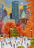 Fall Central Park Puzzles 1000 Pieces for Adults, Fun Autumn Art Puzzle Collage as Home Decor