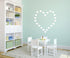 Heart Wall Decals Set – 96pcs 2-Inch Removable Vinyl Stickers for Kids Bedroom, Nursery, Playroom Decor (White)