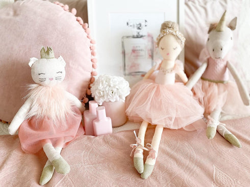 MON AMI Jolie The Unicorn Ballerina Doll: 21” Plush Stuffed Animal, Great for Kids' Room Décor and Gifts