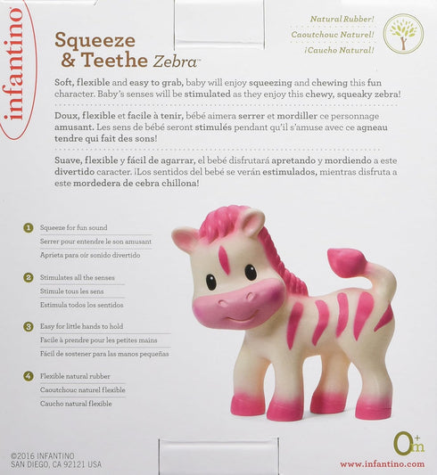 Infantino Squeeze and TeeThe Zebra Teether Toy