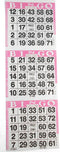 3 on Pink Bingo Paper Cards - 1000 sheets - 3000 cards