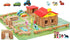 Wooden Logs Toys Farm Playset, 207 Pieces Wooden Construction Set for Animal Farm for Ages 3-6