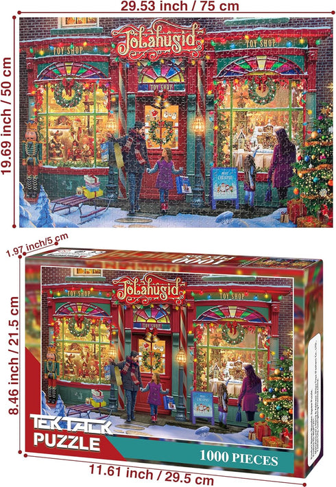 Tektalk Puzzles for Adults, 1000 Piece Wooden Puzzle for Teens & Adults (Toy Shop)