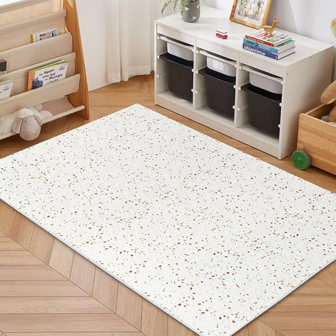Simple Kid Co. 4x6 Clay Terrazzo Play Mat for Babies, Children and Toddlers, Feet, Interlocking Foam Tiles, Soft