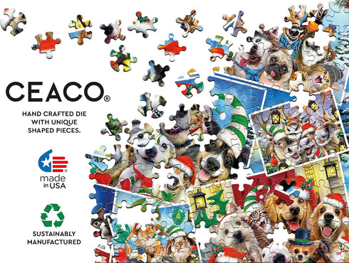Ceaco - 500 Piece Jigsaw Puzzle - Howard Robinson - Selfies - All The Dogs & Cats
